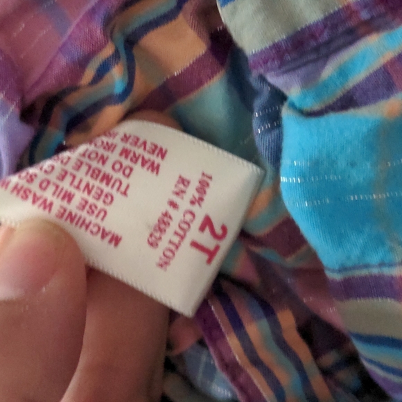 2T Plaid Top - Picture 3 of 4